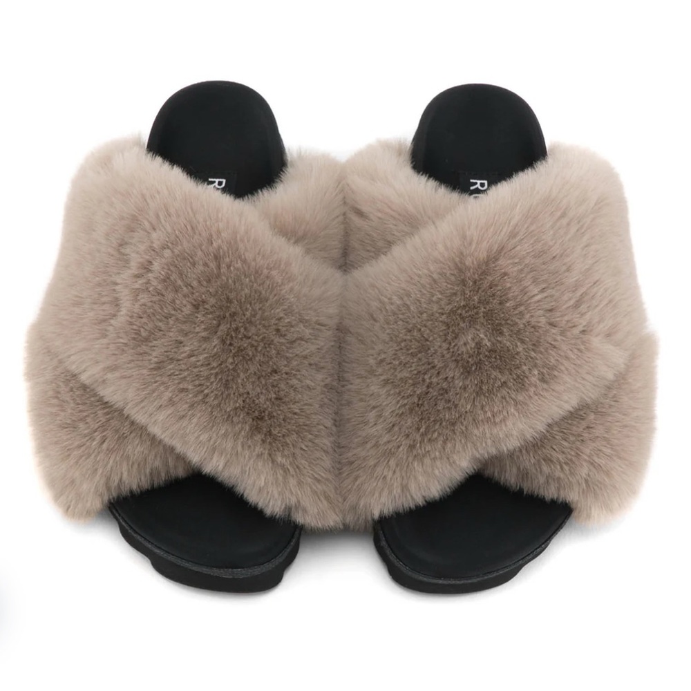 ROAM CLOUD SLIPPERS NUDE FAUX FUR